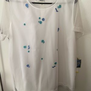 Sheer White Top With Tank